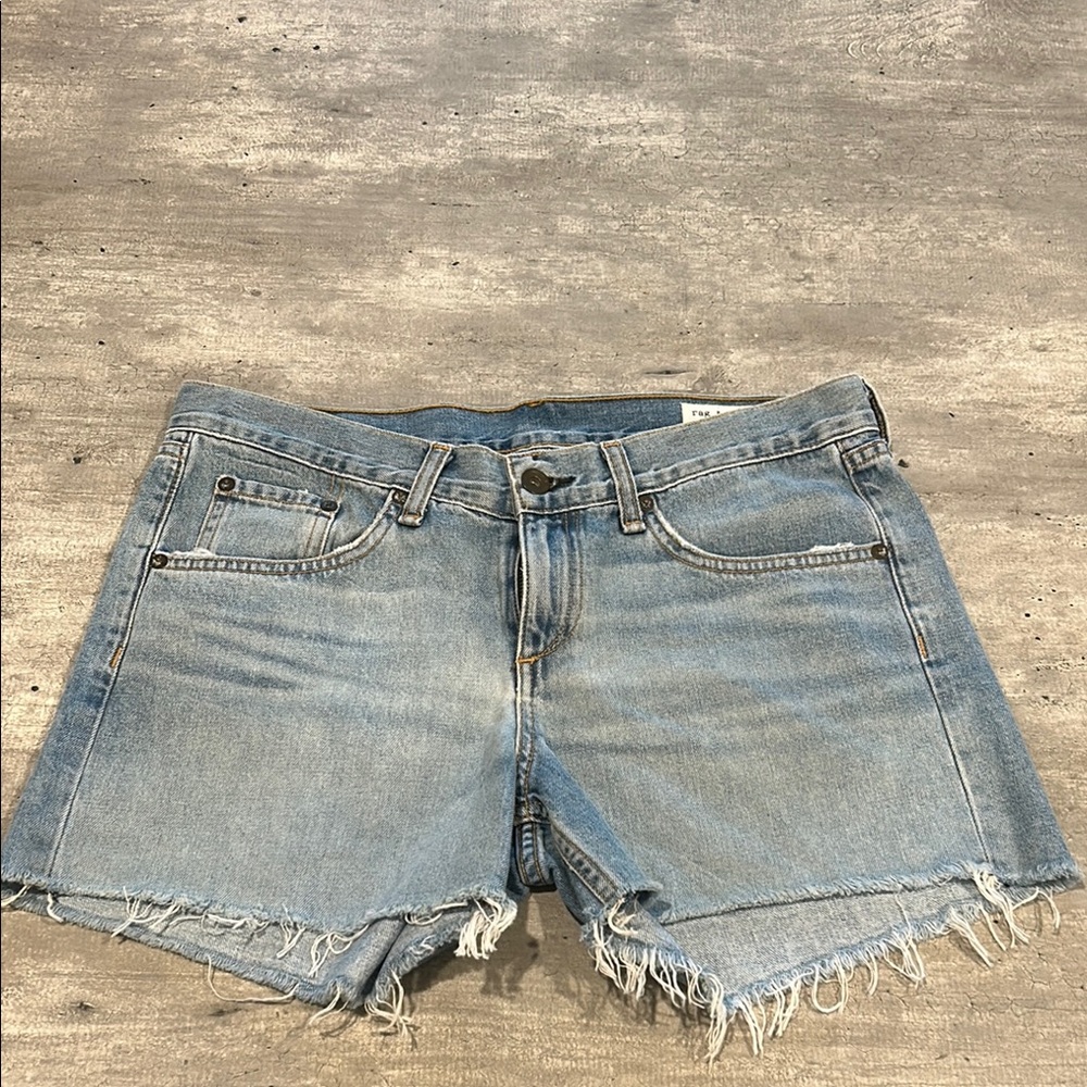 Rag & Bone RYE Boyfriend Shorts Blue Jean Size 26